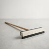 Heavy-Duty Wooden Floor Squeegee with Rubber Blade – Commercial Rubber Floor Scraper for Water Removal & Slurry Clearing